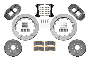 Kit de freno delantero Wilwood Forged Narrow Superlite 6R Big Brake (carrera) - Pinza anodizada tipo III - Rotor ranurado GT Honda Civic si 2006-2012