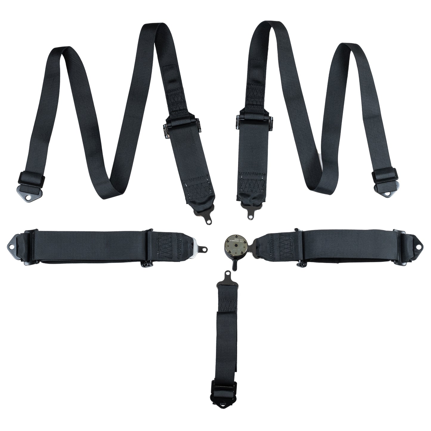 Zamp Race Seat Harness Black 3"/2" CAM Lock 5 Point Pull Down (Out) SFI 16.1