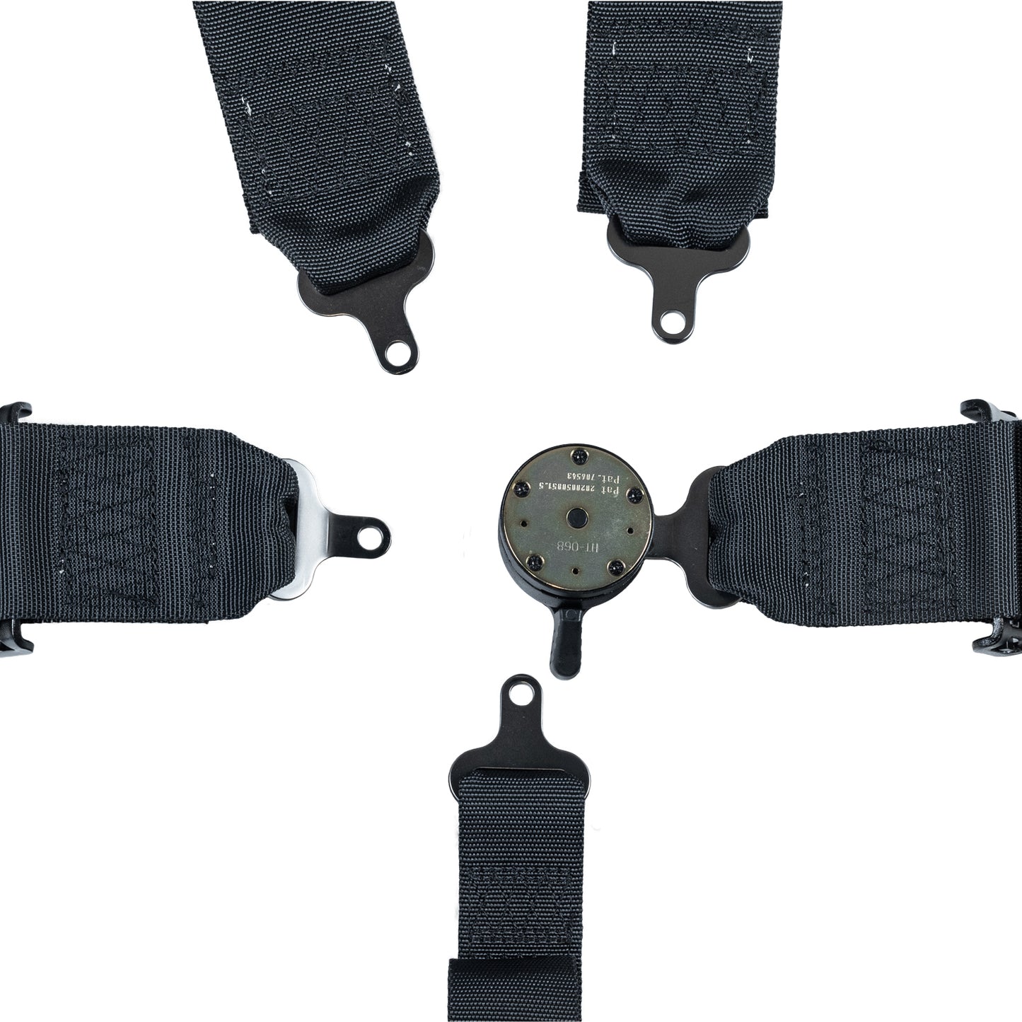 Zamp Race Seat Harness Black 3"/2" CAM Lock 5 Point Pull Down (Out) SFI 16.1