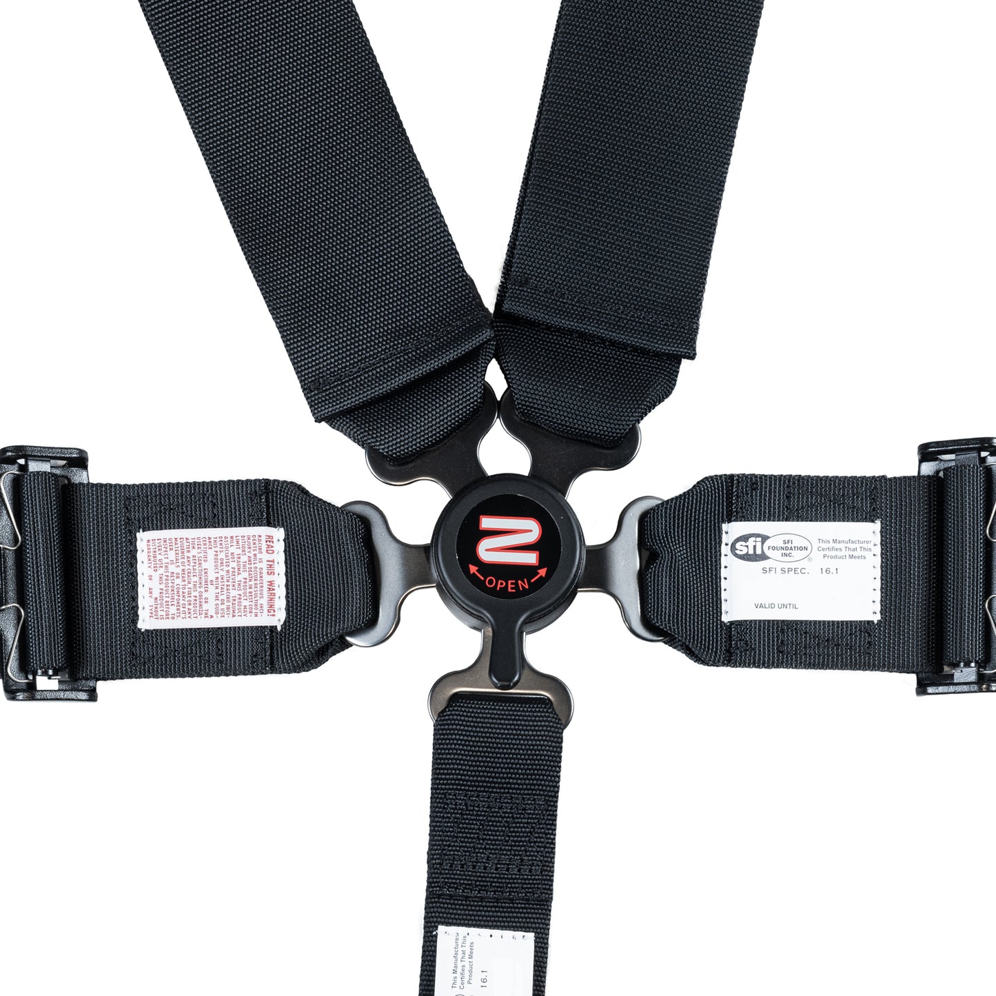 Zamp Race Seat Harness Black 3"/2" CAM Lock 5 Point Pull Down (Out) SFI 16.1