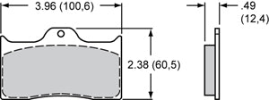 Pastas de freno Polimatrix A para caliper Dynalite (alto rendimiento)