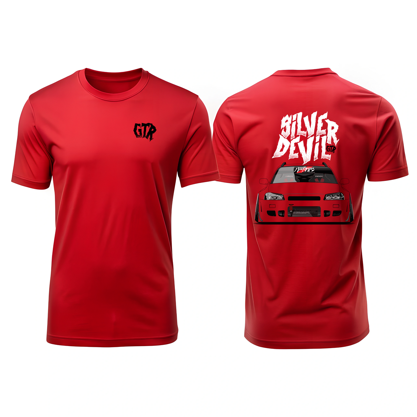 Camiseta Nissan GTR Silver Devil  Leyenda del automovilismo