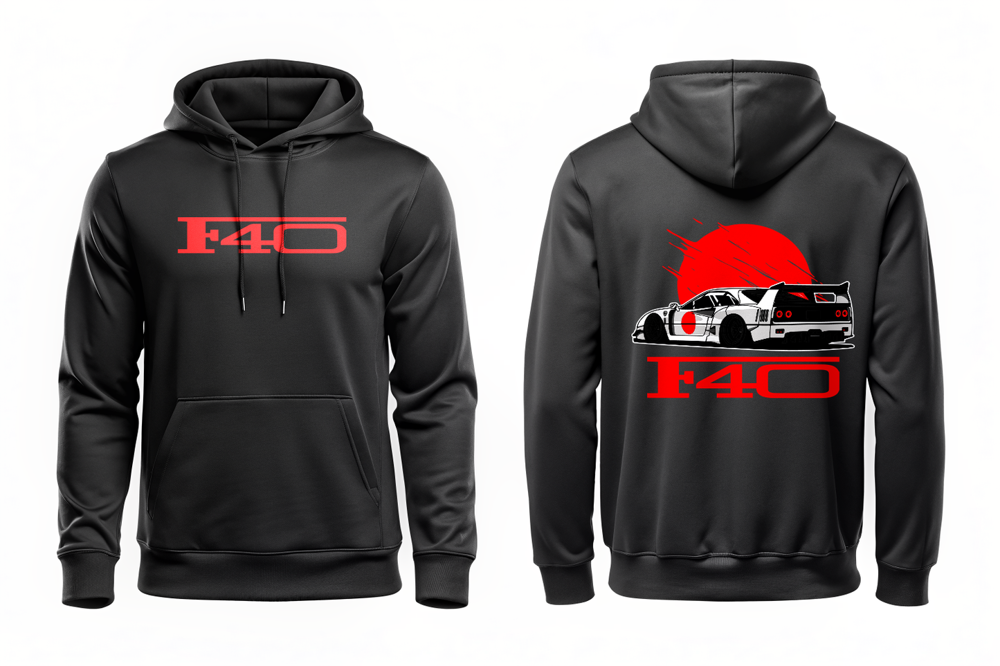 Hoodie Ferrari F40 Liberty Walk edition - Leyenda del automovilismo